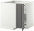 METOD Corner base cabinet with carousel - white/Bodbyn grey 88x88 cm
