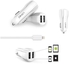 LDNIO C331 3.4A Dual Port Car Charger With Lightning Cable