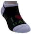 White Flower Cotton Above Ankle Sock for Unisex-Black-6-8 Years