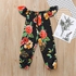 Fashion Hiamok Toddler Baby Girls Fly Sleeve Off Shoulder Floral Jumpsuit Casual Clothes