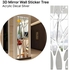 Mirror Wall Sticker Tree Acrylic Decal - 3D Silver - 135x37cm