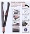 Straightening Brush, DMG 2 in 1 Flat Iron Hair Straightener and Curler with Ceramic Spiral Panel, Smart Anti-Scald Straightening Brush Flat Iron Hair Straightener with Adjustable Temperature Settings