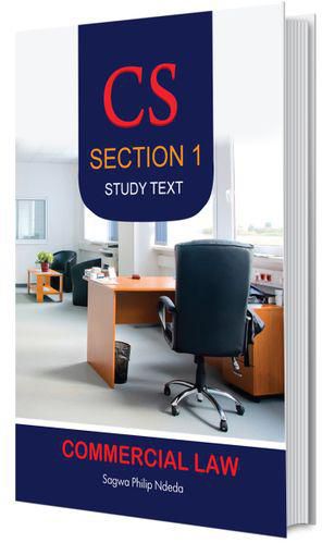 Manifested Publishers CS SECTION 1 COMMERCIAL LAW STUDY TEXT
