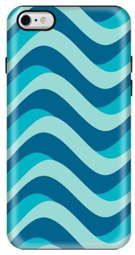 Premium Dual Layer Tough Case Cover Matte Finish for iPhone 6 Plus/6s Plus Curvy Blue