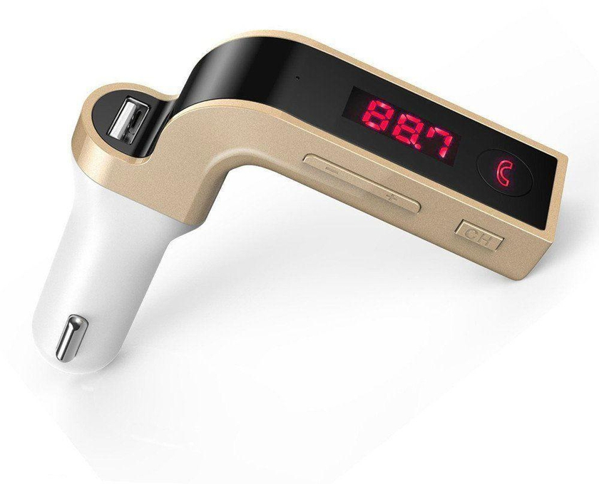 for iPhone, Samsung, LG, HTC, Nexus,Sony Android Smartphone Bluetooth FM Transmitter Adapter for Car, P-JING Wireless FM Modulator Aux Car Kit Radio USB Car Charging and Hands-Free Calling