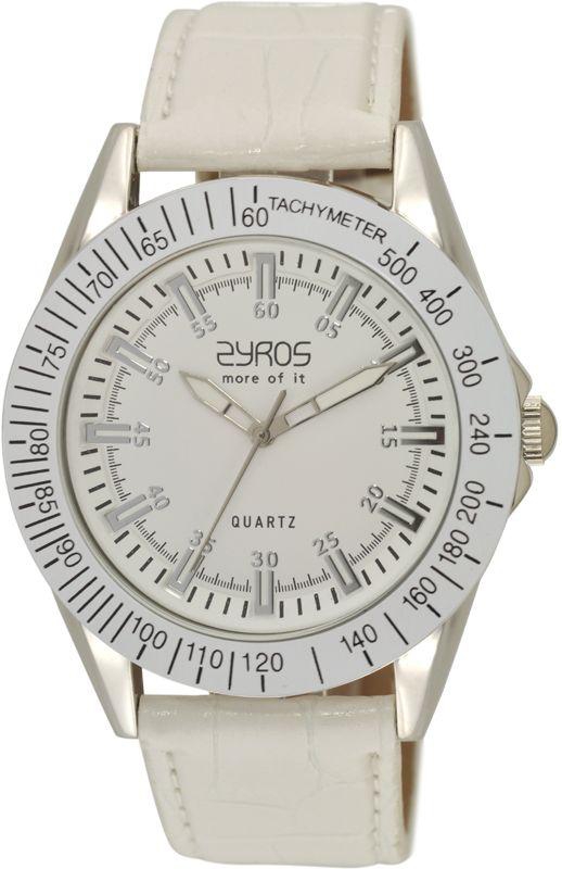 Zyros Watch for Men , Analog , Leather Band , Off White , 15DL002M480303
