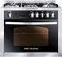 Premium Gas Cooker, 5 Burners, Stainless Steel Black- PRM6090SS-1GC-511-IDSP-GO-2W