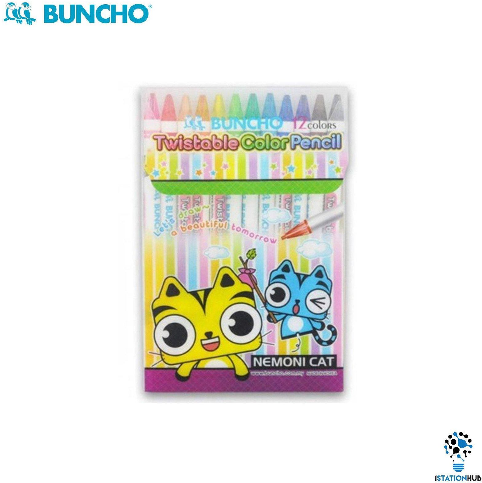 Buncho Twistable Colour Pencil | Pack of 12