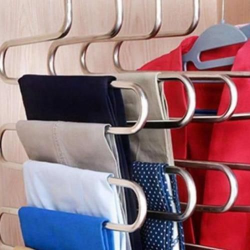 Fashion S-Type 5-layer Stainless Steel High Quality Trouser Hanger