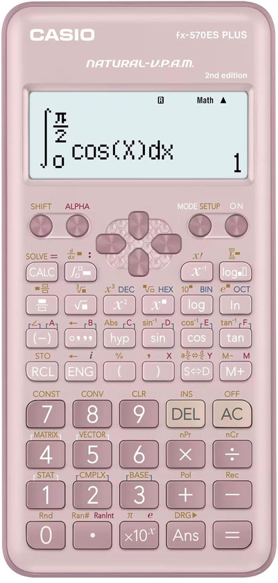 Casio FX-570ES PLUS Scientific Calculator 2nd Edition Pink