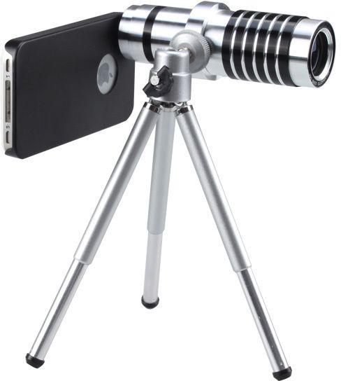 14X Optical Zoom 21mm Aluminum Lens HD Telephoto Lens   tripod   Protective Case set for iPhone 4 4G 4S
