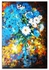Hand Made Wall Painting Blue/White/Yellow 190x125 centimeter