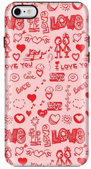 Stylizedd  Apple iPhone 6 Plus Premium Dual Layer Tough case cover Matte Finish - Love Doodle