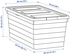SOCKERBIT Storage box with lid - white 38x76x30 cm