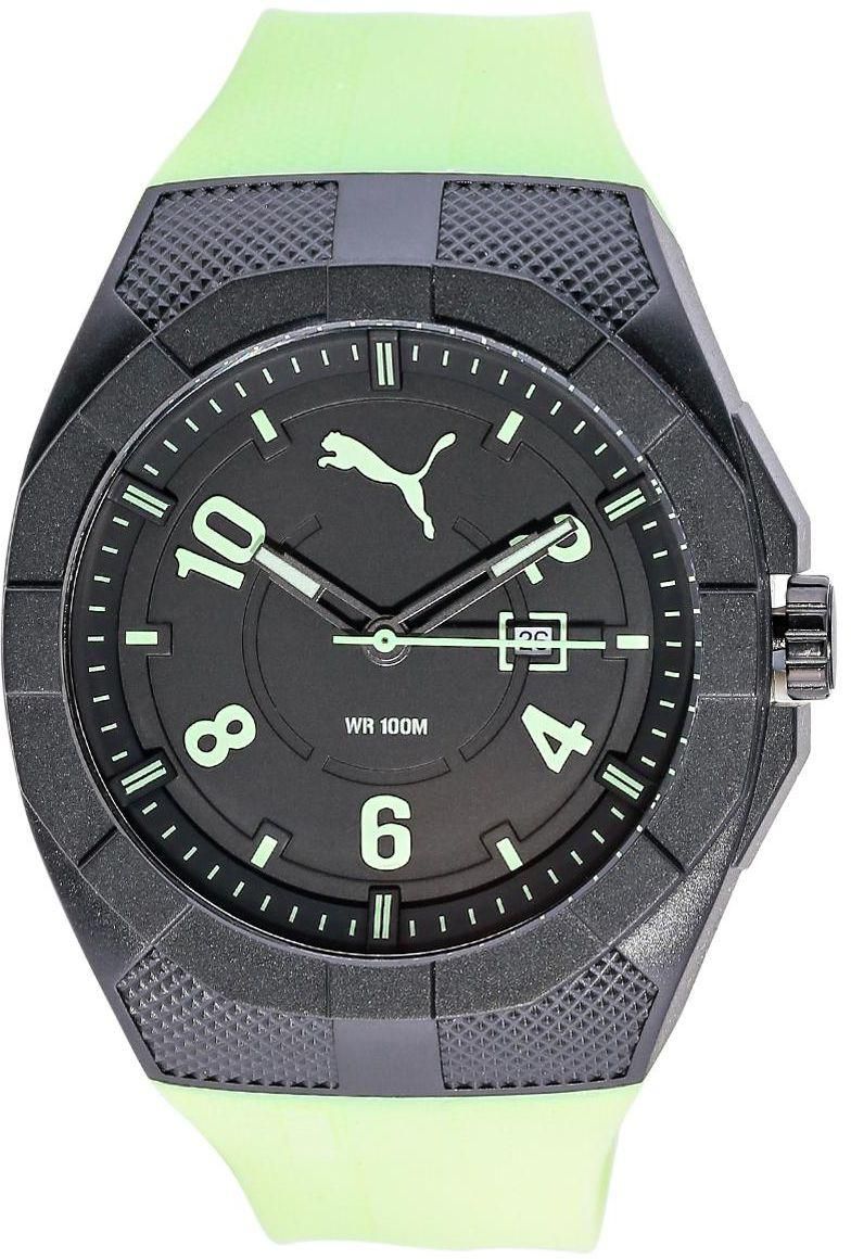 Puma Iconic S Men's Black Dial Polyurethane Band Watch - PU103501010