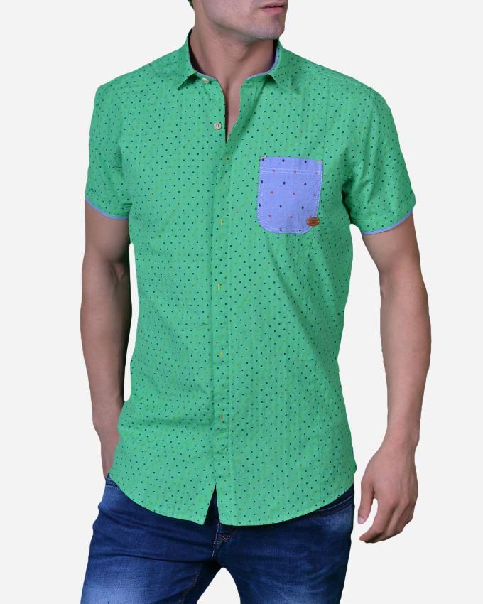 Town Team Polka Dots Shirt - Green