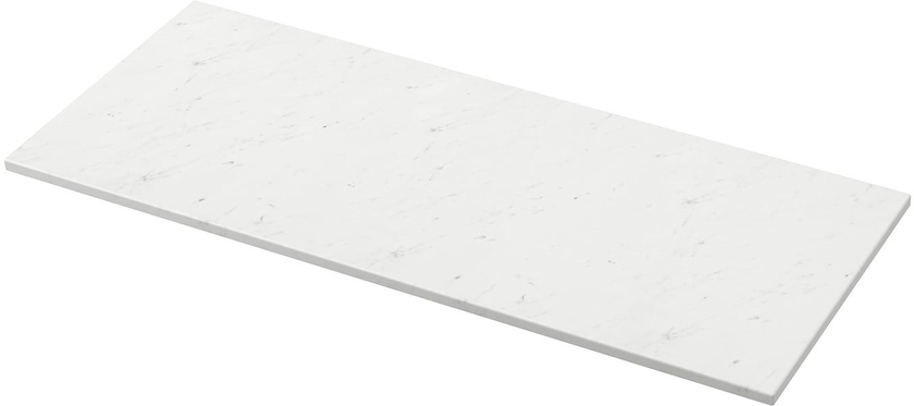 TOLKEN Countertop - white marble effect/foliated board 122x49 cm
