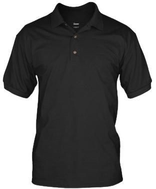 Boxy Cotton Blend Classic Short Sleeve Polo Shirts - 6 Sizes (Black)