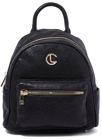 Textured Mini Backpack Black