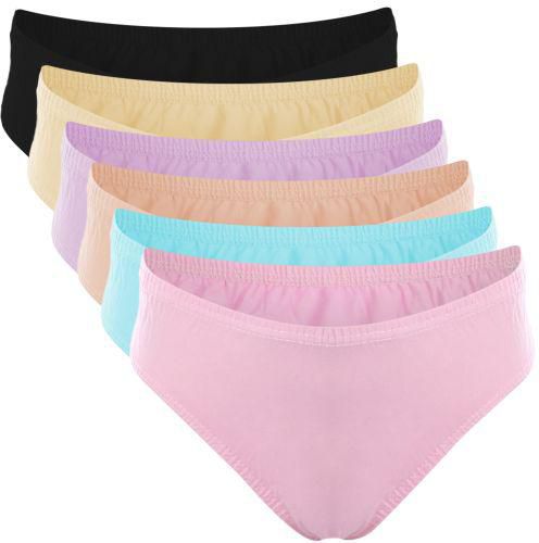 Cottonil Bundle OF Six Bikini Underwear Solid - For Women