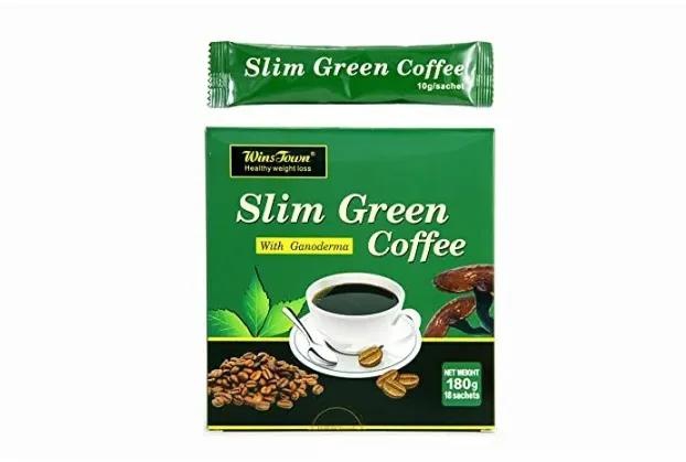 Weight Loss Slim Green coffee with Ganoderma for Women and Men The Best Fat Burner and Natural Appetite suppressant and Increase Satiety Green Gree