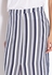 Striped Front Split Pencil Skirt