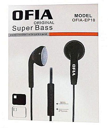 Ofia Superbass Earphones-Black
