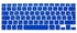 غطاء لوحة مفاتيح واقٍ لجهاز ماك بوك وماك بوك برو وماك بوك آير مقاس 13-17 بوصة - إصدار أوروبي أزرق