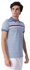Andora Balanced Striped Casual Polo Shirt - Steel Blue