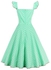 ZY GlorySunshine Women Cap Sleeve Polka Dot Vintage Cocktail Swing Dress Color:Green Size:L
