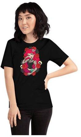 Printed Mermaid T-Shirt Black