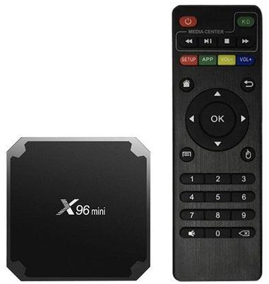 جهاز Set Top Box طراز X96 ميني بمشغل وسائط عالي الوضوح ويعمل بنظام أندرويد V3264 أسود