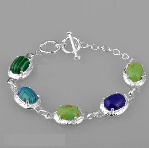 Multicolored Gemstone Bracelet	LH0013BRGS