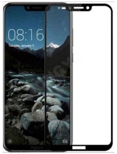 5D Tempered Glass Screen Protector For Huawei Honor Play 6.3-Inch Black/Clear