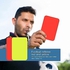 واواسيا مجموعة بطاقات حكم كرة القدم، بطاقات تحذير حمراء وصفراء وصفارة حكم معدنية للألعاب الرياضية، محفظة بطاقات عقوبة لكرة القدم