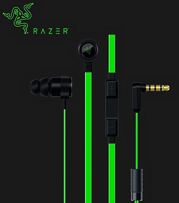 Generic LEBAIQI Razer Hammerhead Pro V2 Earphone Flat Style Cables With Omnidirectional 3.5mm And Volume Controls For Gaming Earphone