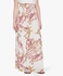 Beige Floral Print Maxi Skirt