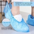 POPETPOP Shoe Covers Disposable - 100pcs Waterproof Shoe & Boot Covers No Slip Resistant - PE Overshoes for Construction, Workplace, Indoor Carpet Floor Protection,One Size Fits Most.