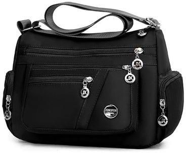 Women's Retro Solid Large Capacity Casual Bag Black