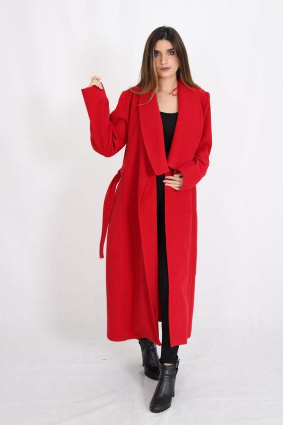 Ricci Red Long Coat For Woman