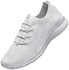 konhill Women's Comfortable Walking Shoes - Tennis Athletic Casual Slip on Sneakers, 2122 All White, 6