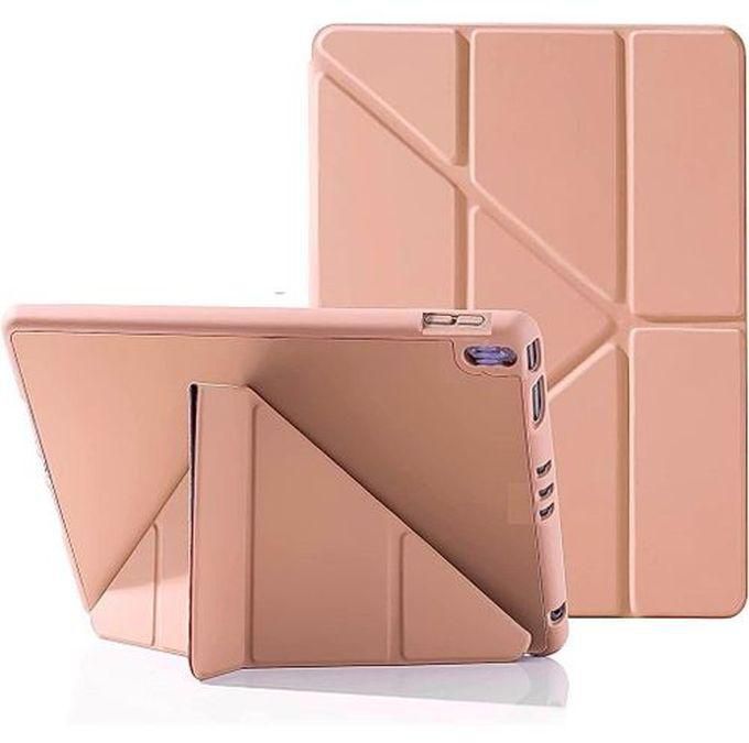 Case For IPad 10TH 2022 10.9 Inch With Pencil Holder, 5-in-1 Multiple Viewing Angles, Auto Sleep/Wake, Soft Flexible Back, Pencil 2 Charging Function Rosegold