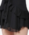 Black Chiffon Ruffle Skirt