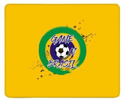 وسادة ماوس للألعاب مطبوعة بعبارة «Game On Brasil»