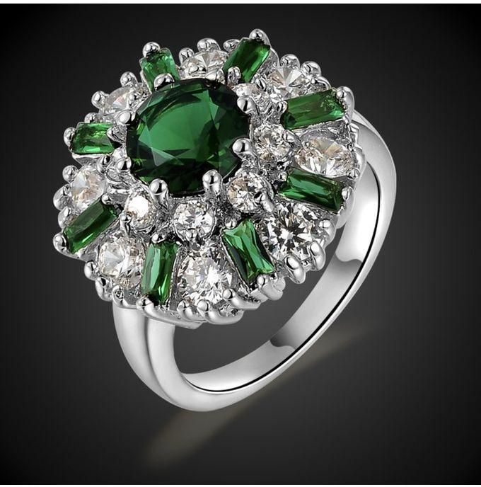 Roxi Green Diamond Jewelry Ring - Silver