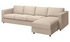 VIMLE 4-seat sofa with chaise longue, Hallarp beige - IKEA