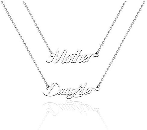 FAADBUK Mother Daughter Set of 2 Matching Heart Neckalce Mom and Daughter Jewelry Family Relationship Gift for Mother Daughter