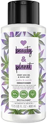 Love Beauty and Planet Hair Conditioner for Dry Scalp, Hemp Seed Oil and Nana Leaf, Vegan, Paraben-free, Silicone-free, Cruelty-free 13.5 oz