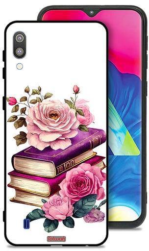 Samsung Galaxy M10 Protective Case Cover Roses And Books