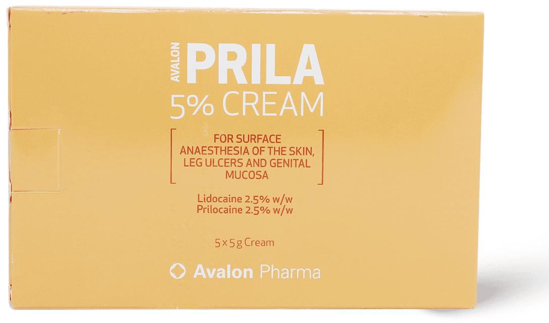 Avalon, Prila 5%, Local Anesthetic Cream 5X5 Gm - 1 Kit